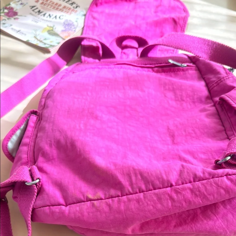Kipling Pink Backpack with Adjustable Straps and Ruched Details - Picture 7 of 14